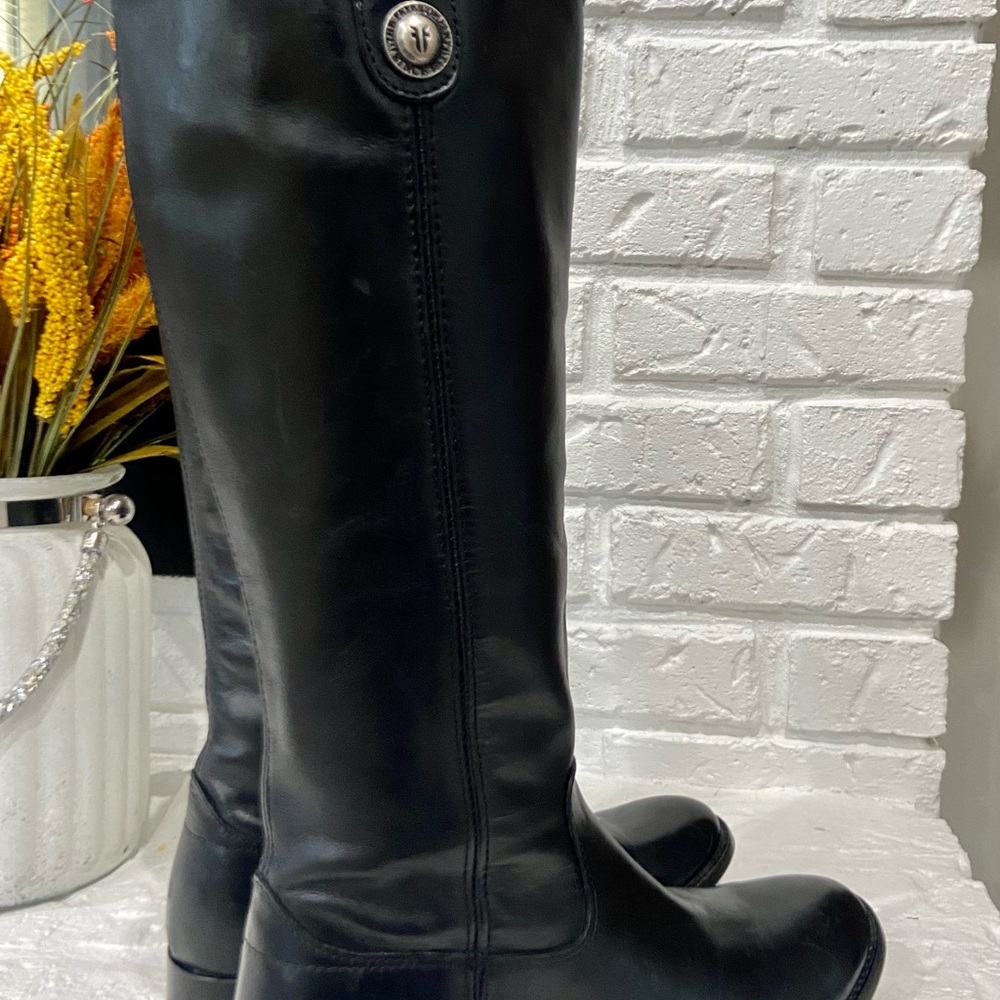 Frye Black Leather Over-the-Knee Riding Boots - Picture 6 of 14